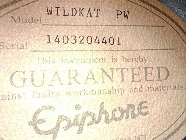 Epiphone - Wildkat Custom Shop Limited Edition Pearl White - - Chitarra a corpo semi-hollow - Cina