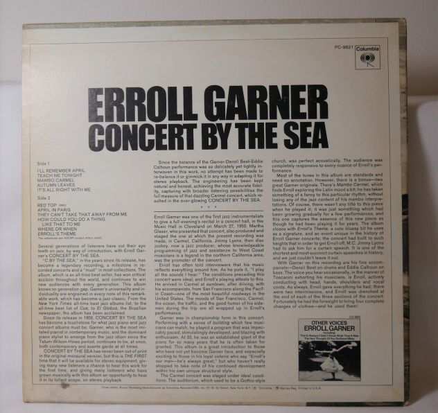 Erroll Garner ndash Concert By The Sea ndash 1955 ndash Ristampa Columbia