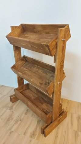 espositore organizer legno scaffale arredo allestimento negozio