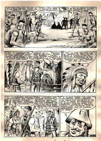 EsseGesse - 2 Original page - il Grande Blek 89 - quotTamburi indianiquot - 1962