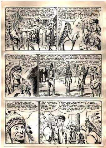 EsseGesse - 2 Original page - il Grande Blek 89 - quotTamburi indianiquot - 1962