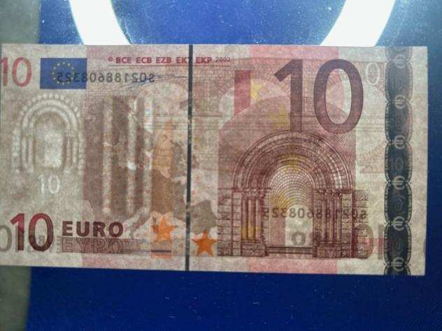 European Union - Italy - 10 Euro 2002 - Duisenberg J002 - errore di taglio