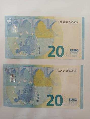 European Union - Italy. - 2 x 20 Euro 2015 - Draghi S023