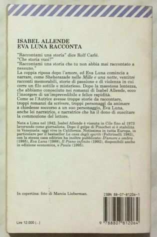 Eva luna racconta di Isabel Allende Ed.Feltrinelli, 1995 come nuovo