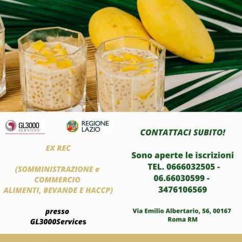 EX REC, somministrazione commercio alimenti, bevande e haccp