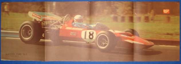 EXC.POSTER AUTOSPRINT ANNI 70 SURTEES-Ford TS-7 pilota Derek BELL