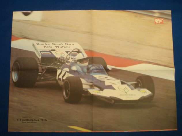 EXC.POSTER AUTOSPRINT STAGIONE 1971 F.1 SURTEES-Ford TS-9a