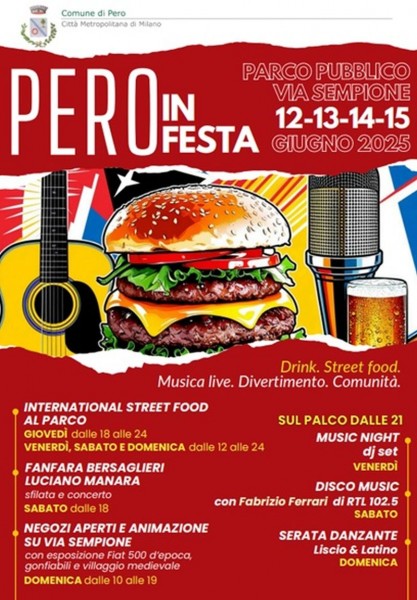 Pero in Festa: tre giorni di musica, cultura e spettacolo alle porte di Milano