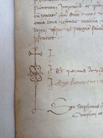 Famiglia Michiel - Manoscritto Notarile Veneziano - 1398
