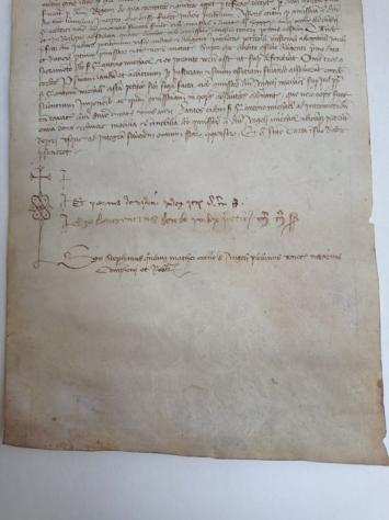 Famiglia Michiel - Manoscritto Notarile Veneziano - 1398