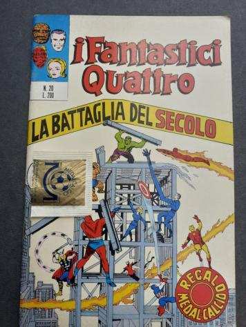 Fantastici Quattro n. 20 editoriale corno - con Bustina Medal calcio originale - Spillato - Prima edizione - (1971)