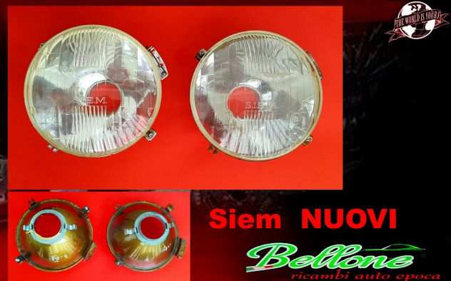 Faro interno Abbagliante Fiat 1300 1500 850 T 625 Siem coppia nuovi