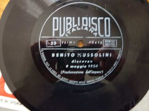 Fascicolo voci storiche-LA VOCE DI MUSSOLINI Nov.1959 con disco