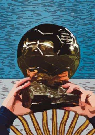 FC Barcelona - Pallone DOro - LEO MESSI IS GOLD Limited Edition 25 wCOA - 2023 - Artwork