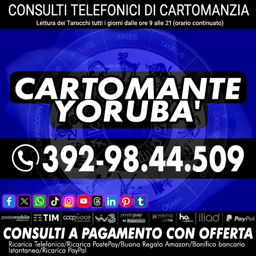 Contattami! Sarò la tua guida...il Cartomante Yorubà