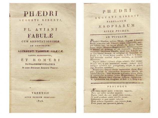 Fedro, Virgilio - Lot with 3 latin literature books - 1815-1815