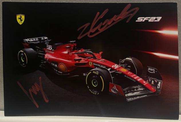 Ferrari - Cartolina autografata SF23