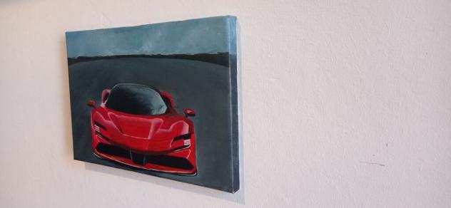 Ferrari Rossa  Dipinto olio su tela