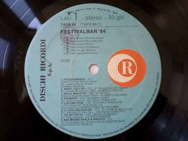 FESTIVALBAR 84 - 2 x LP  33 giri quotDisco TVquot 1984 - Vasco Rossi,Nannini,Raf,Oxa