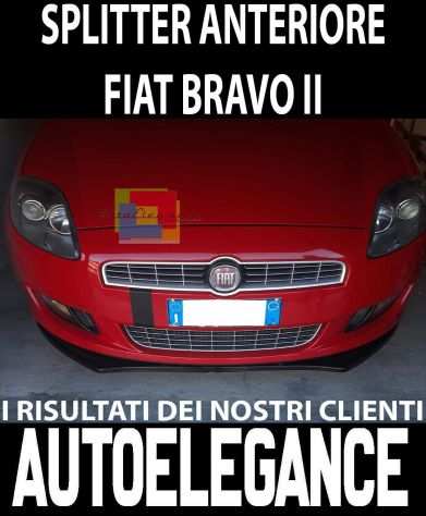 FIAT BRAVO II SPOILER PARAURTI ANTERIORE INFERIORE ABS NERO LOOK TUNING.--mostr