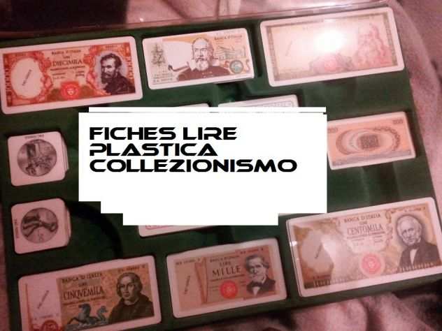 Fiches plastificate riproduzione vecchie lire italiane 80 pezzi