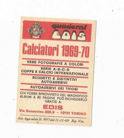 FIGURINA Franco CAUSIO (PALERMO) album CALCIATORI 1969-70 EDIS NUOVA