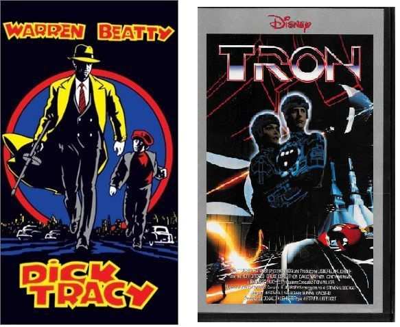 Film Dick Tracy e Tron in videocassetta VHS NUOVI