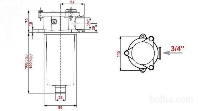 FILTRO DI RITORNO 12 - 25u - 50 litmin