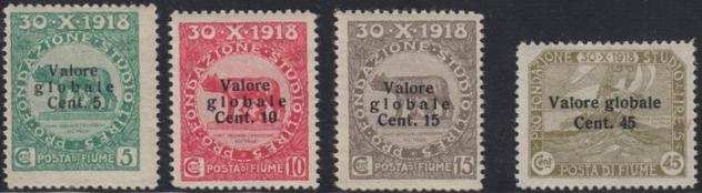 Fiume 1920 - Sassone N. 99I, 100I, 101I, 112