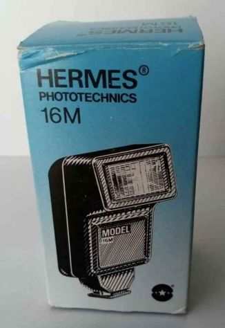 Flash HERMES Phototechnics modello 16M con scatola e libretto distruzioni nuovo