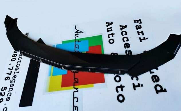 FORD FOCUS 3 MK3 ST PARAURTI ANTERIORE SPLITTER LOOK NERO LUCIDO RS - 3P-mostra