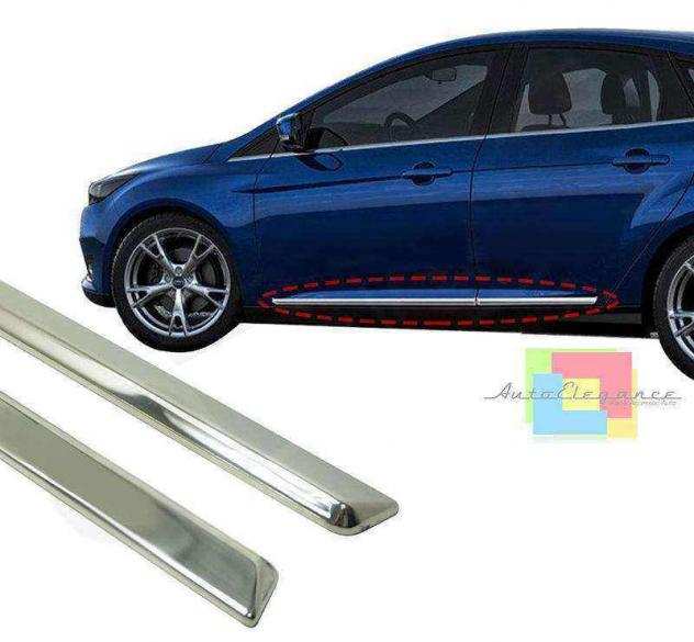 FORD FOCUS MK2 BERLINA 2007-2011 MODANATURE LATERALI CROMATE ACCIAIO INOX