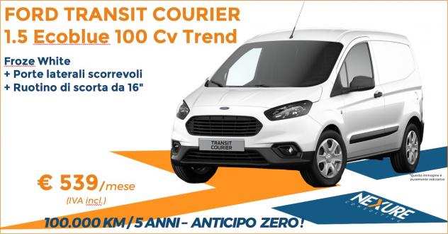 Ford Transit Courier 1.5 Ecoblue 100 Cv Trend - Noleggio