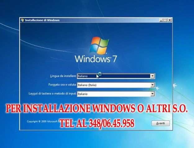 Formattazione e Installazione Windows o qualsiasi distro linux