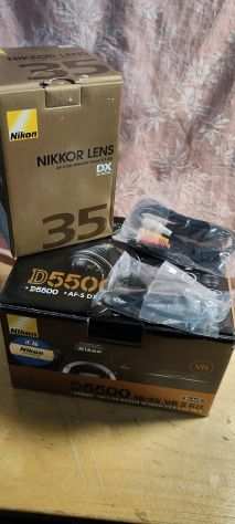 Fotocamera NIKON D5500 con obiettivo Nikkor AF-S DX 35mm
