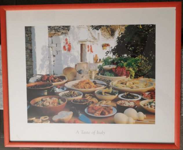 fotografia a taste of Italy, con cornice e vetro, 52 x 42 cm