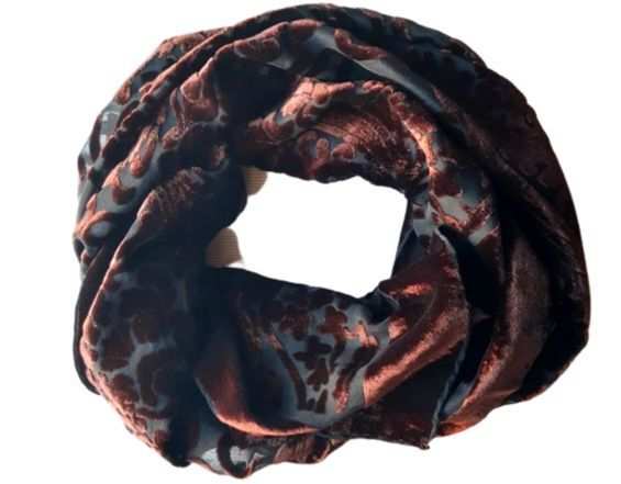 Foulard marrone in seta