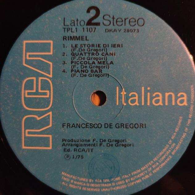 Francesco De Gregori - Rimmel - Rare 1St Pressing - Album LP (oggetto singolo) - Prima stampa - 1975
