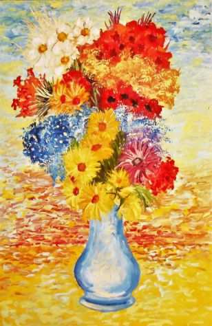 Francesco Ottobre. quotVaso con fioriquot Omaggio a Van Gogh
