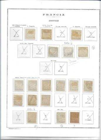Francia 18651884 - Piccolo lotto di francobolli dei segnatasse usati o linguellati, interessante