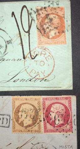 Francia 18671871 - Francia 18601863 lotto 2 lettere x Gran Bretagna diverse interessanti