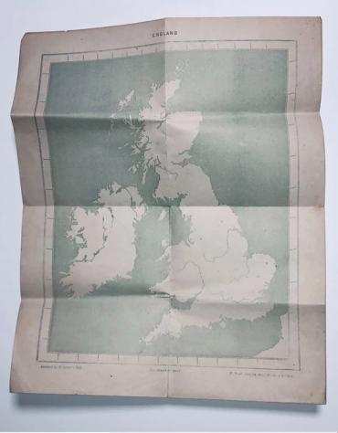 Francia 18671871 - Francia 21 Cent 1872 cartina geografica spedita come stampato raro oggetto postale