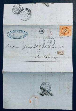 Francia 18671871 - Francia 40 Cent 1872 Jussey OR x Mulhouse bella
