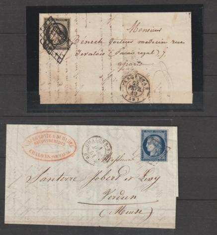 Francia - lotto d selezionare francia 1849-1850lettere serie ceres