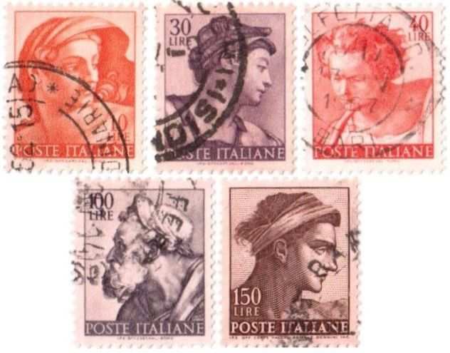 Francobolli, alti valori, marche amp segnatasse Italia