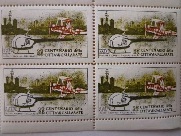 Francobolli centenario Gallarate 18601960