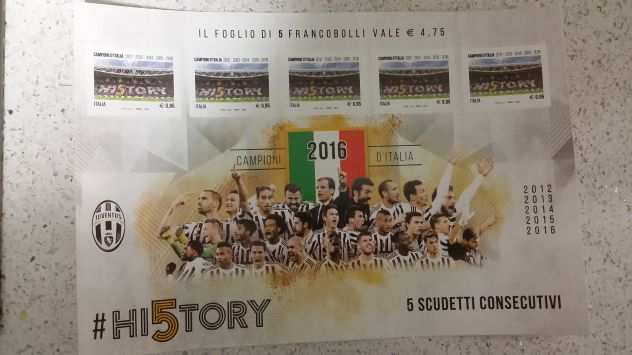 Francobolli (Juventus campione ) e Italia emissione 2014