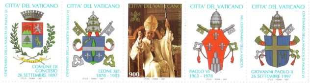 Francobolli nuovi annata 1997 Vaticano