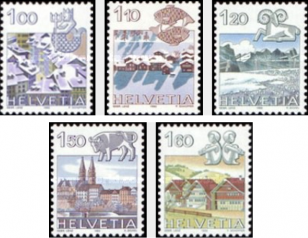 Francobolli nuovi da collezione serie quotZodiacquot Svizzera