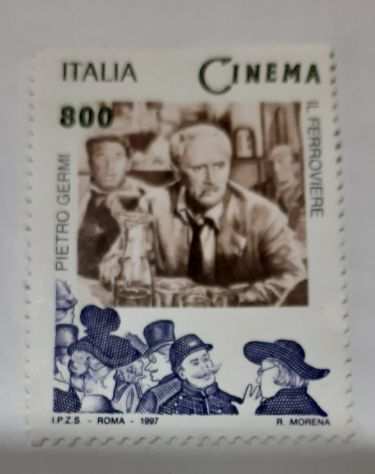 Francobollo Italia - Cinema Il ferroviere - 1997 - Lire 800 - NON TIMBRATO